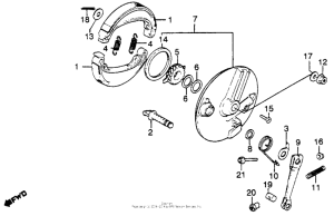 CM250 Передний тормоз