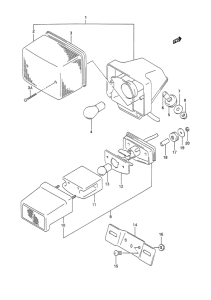 TS200 Задний фонарь