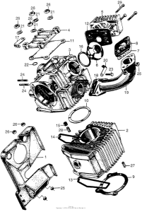 CM91 Цилиндр и головка цилиндра