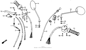 C70 Handle lever + switch + cable