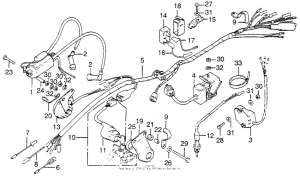 CB200T Wire harness + ignition coil