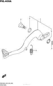 RM-Z450 Педаль тормоза