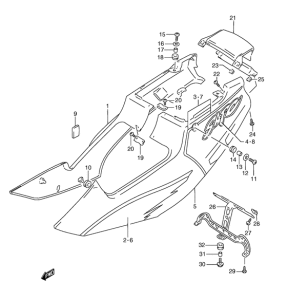 RGV250 Обтекатель задний