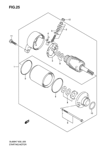 DL650 (ABS) Стартерный мотор