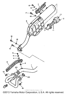 XT600N Выхлопная система