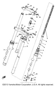 TZ750A Передняя вилка