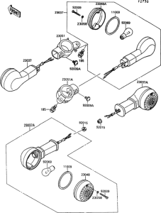 VN1500 Задний фонарь