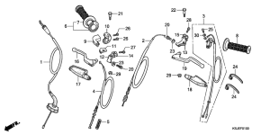 CRF100F Handle lever / cable