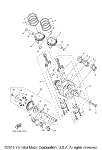 FZ07 Коленчатый вал и Поршень