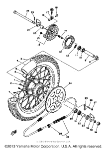 DT125F Переднее колесо