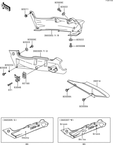 ZX600 Side covers / chain cover(1 / 2)(zx600-e2)
