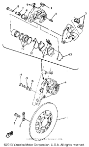 XS650SH Передний суппорт