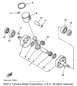 YZ125U Crankshaft-piston