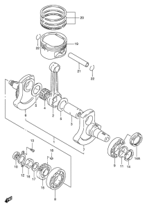 DR650 Вал коленчатый