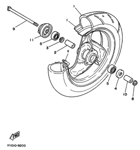 YE50 Переднее колесо