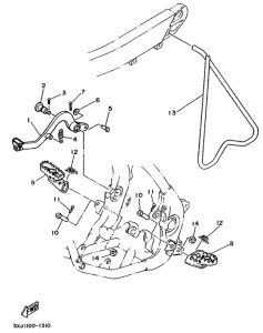 YZ125B Stand. footrest