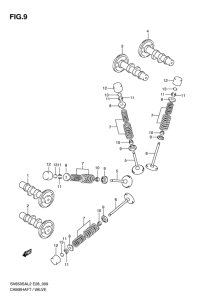 SV650 (ABS) Распределительный вал  /  valve
