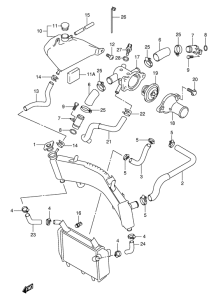TL1000 Радиатор hose