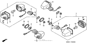 VTR1000F Задний фонарь