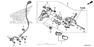 VT1300CT (ABS) Rear brake caliper (abs)