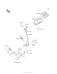 VN1700 Педаль тормоза