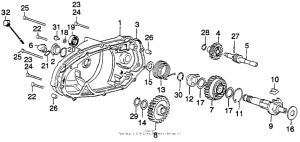 MT250 Right crankcase cover + kick starter