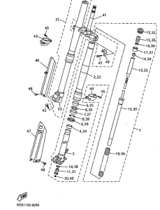 WR400FL Передняя вилка
