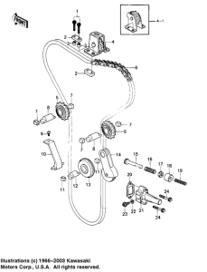KZ1000 Цепь грм / натяжное устройство