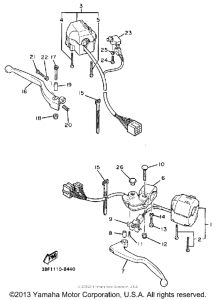 FZR400U Handle switch-lever