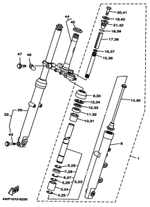 SR125 Вилка передней оси