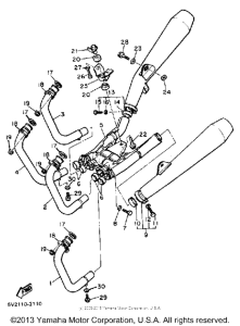 XJ650RJ Выхлопная система