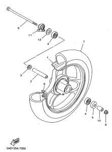 YN50R Переднее колесо