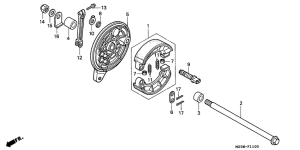 VF750C Задний тормоз
