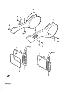 RM80 Обтекатель задний