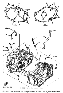 XT550K Картер двигателя