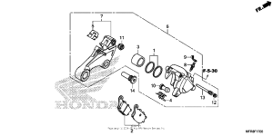 VT1300CT Задний тормозной суппорт