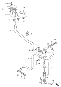 GSX-R1100 Задний тормозной цилиндр