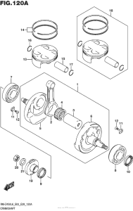 RM-Z450 Коленвал