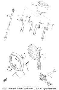 U7E Head lamp speedometer