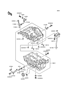 EX250 Картер двигателя