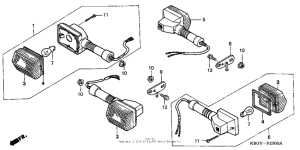 CB250 Задний фонарь
