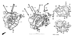 VT750DC Картер двигателя