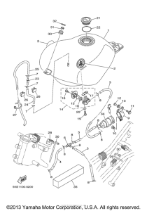 TZ250M Топливный бак