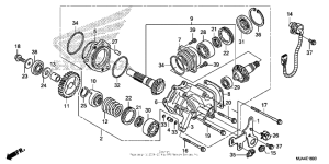 VT750C2B Side gear case