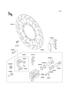 KLE500 Передний тормоз