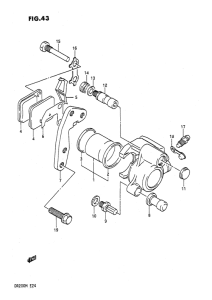DR200 Передний суппорт тормозной