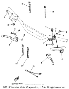 YZ80D Handle switch - lever