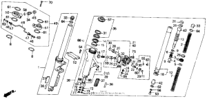 GL1200I Передняя вилка