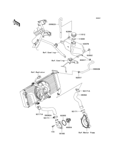 KLE650 Патрубки охлаждения