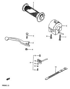 GR650 Right handle switch